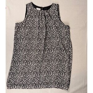 Jaclyn Smith Collection XXL Black White Pebble Print Sleeveless Dress